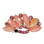 Haarspangen Pfau Metall Strass rot rosa gold 5159a Haarspangen Pfau Metall Strass rot rosa gold 5159a